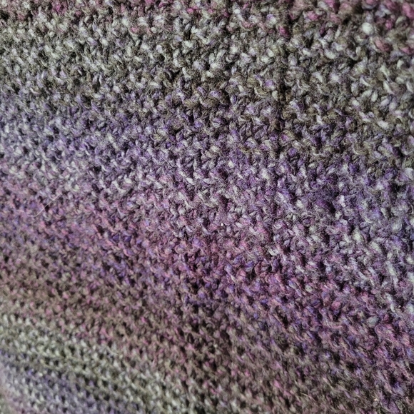 Large purple knit scarf purple gradient scarf - Picture 5 of 7